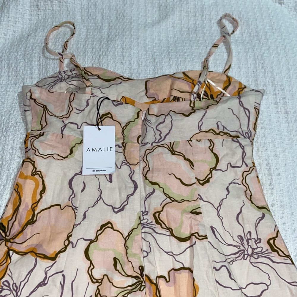 Nwt AMALIE carietta midi Linen blend showpo dress - Picture 13 of 14